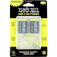 Ernie Ball Pile 9v rechargeable via USB-C - pack de 2 - Vue 1
